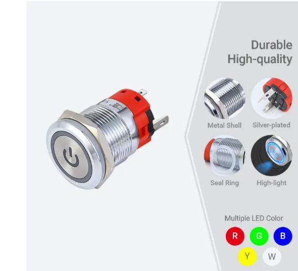 19 mm 3a painikekytkin